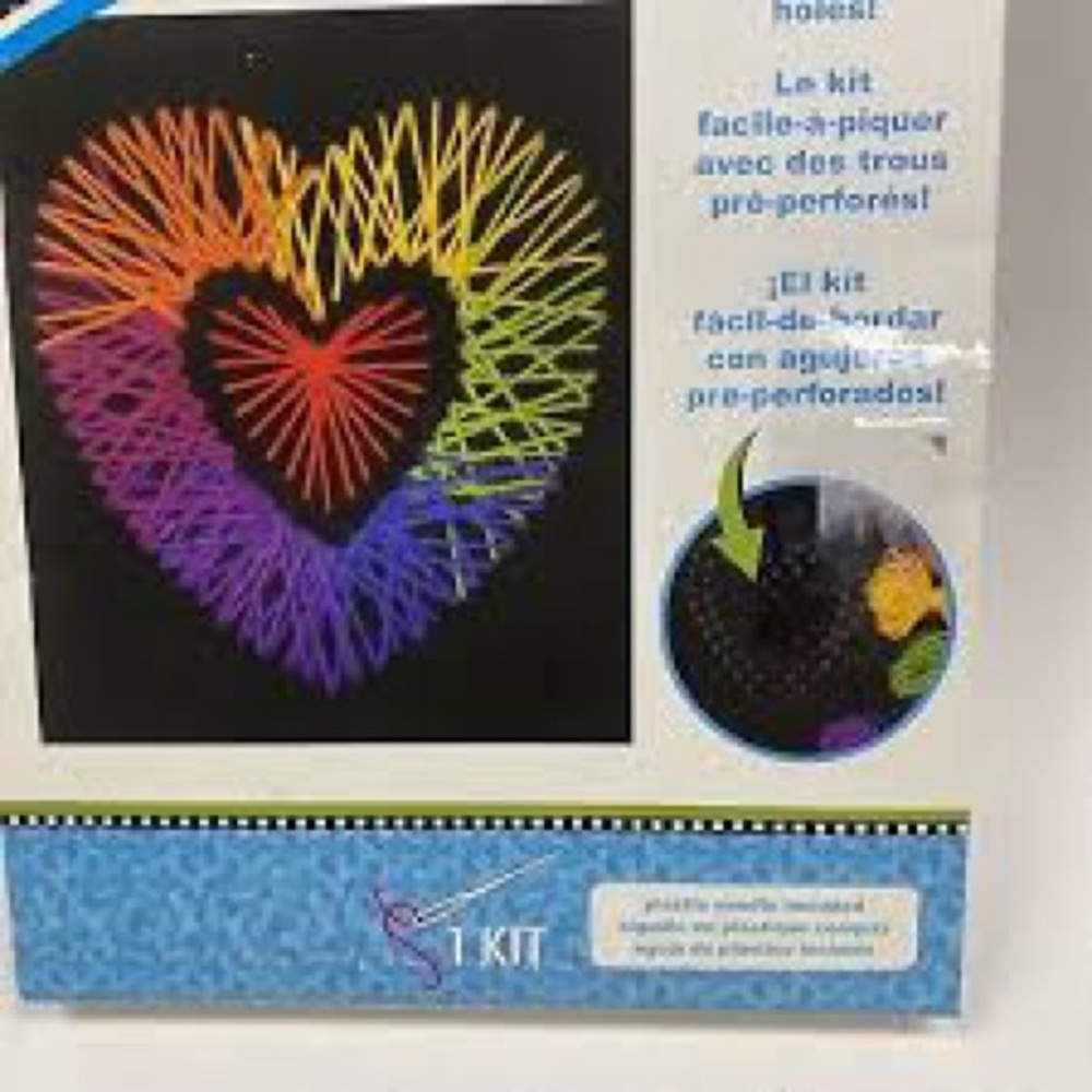 Dimensions Rainbow Heart String Art Kit – Easy-to-Stitch Craft Set